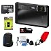 Sony DSC-TX30/B DSCTX30 DSCTX-30 18 MP Digital Camera with 5x Optical Image Stabilized Zoom and 3.3-Inch OLED (Black) + 16GB Memory Card + Multi Card Reader Writer + Digital Camera Case + Floating Foam Strap Red + Accessory Kit