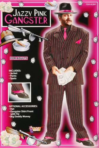 20's Black and Pink Gangster Costume