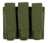 Voodoo Tactical MOLLE Compatible Triple Pistol Magazine Pouch -
Olive Drab
