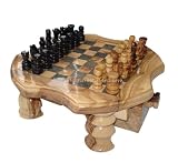 Olive Wood Chess Set - Round