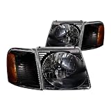 Anzo USA 111041 Ford Explorer Sport Trac Crystal Black Headlight Assembly - (Sold in... by AnzoUSA
