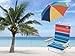 Set of Rio High Back Beach Chair (5 position LayFlat) Model #1201 & 4 inch clamp-on chair umbrella
