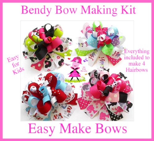 Kids Craft Kit, Minnie Mouse Ears,pony Tail Girl,cat with Hat, Fun Ribbon Assembly Instructions Ages 9 & Up.great Gift Ideas.