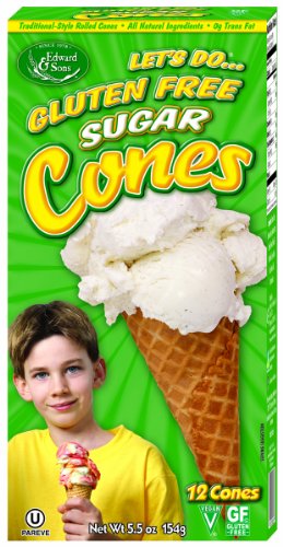 Edward & Sons Let's Do... Gluten Free Sugar Cones, 5.5-Ounce Boxes (Pack of 12)