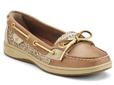 Sperry Women's Angelfish Shoes Linen/Gold Glitter