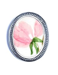 Broken China Jewelry - Franciscan Desert Rose - Sterling Silver Pin Brooch