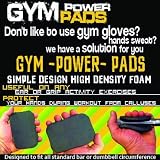 Black Gym Power Foam Pads, Gym Gripad Workout Grips Gripad Newgrip Weight Lifting Gloves Wash & Dry Fitness Gloves Lifting Gloves Gloves Gym Black P90x Workout (Not a Neoprene)