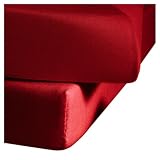fleuresse L-001117-4580-1000 Spannbettlaken - Comfort 180 x 200 cm bordeaux