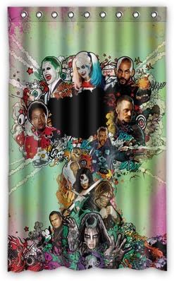 Daniellestore Suicide Squad Window Treatment Thermal Insulated Solid Grommet Blackout Curtains/Drapes for Bedroom (1 Panel,52x84 inches)