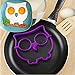 Drhob 1pcsSuperDeals Breakfast Silicone Owl Fried Egg Mold Pancake Egg Ring Shaper Funny Cooking Tool HIl（ Color ：purple）
