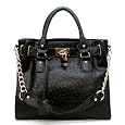 Designer Inspired Ostrich Finish Temira Tote - Colors Available