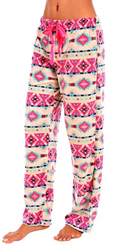 Cozy Loungewear Women's Printed Microfleece Pajama Pant