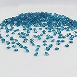 OurWarm 1000pcs Diamond Confetti Banquet Decor Favor, Hot Sale New Supply , Acrylic Crystal Bead Sparkly ,Vase Beads Scatters,Wedding Party Decor 1Carat? (6.5mm) ( Teal Blue )