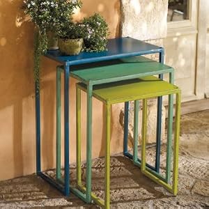 Set of Three Metal Nesting Tables - Grandin Road