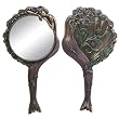 Mermaid Hand Mirror - Cold Cast Resin - 10.5'' Length