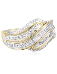Sterling Silver Diamond Bridge Ring (1/2cttw, I-J Color, I2-I3 Clarity)