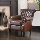 IMAGE OF BEST Franklin Leather Club Chair,  Brown