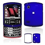 Motorola Hint QA30 Cell Phone dark Blue Rubber Feel Protective Case Faceplate Cover
