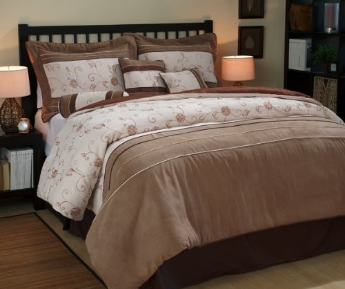 Nanshing America Duena Microsuede 7-Piece Comforter Set, Full