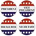 Set 4 President / Vice / Treasurer / Secretary 1.25