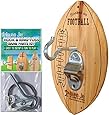 Hook & Ring Toss Game Football + Beer Bottle Opener - Great for Your Backyard Caribbean, Beach, or Beach Bar