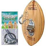 Hook & Ring Toss Game Football + Beer Bottle Opener - Great for Your Backyard Caribbean, Beach, or Beach Bar