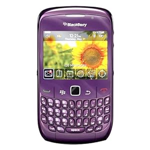 Blackberry 8520 Curve Unlocked Phone with 2 MP Digital Camera, QWERTY Keyboard, Trackpad Navigation, Bluetooth Enabled with Stereo Profile - US Warranty - Purple