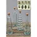 4er-Set Flaschen Glasflaschen Glas Geschenk - H 19cm