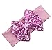 Onshine 6pcs Baby Sequins Headbands Glitter Bow Soft Headwrap Sparkle Headdress