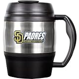 MLB San Diego Padres 52-Ounce Stainless Steel Macho Travel Mug with Bottle Opener