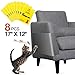 One Sight 8pcs Cat Scratch Furniture Protector Large (12" x 17") Cat Couch Protector, Clear Double Sided Training Tape Anti Scratch Cat Deterrent Sheet, Cat Sticky Paws Tape for Sofa,Wall,Mattress
