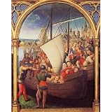 Hans Memling (Cologne, the Rhine to Bayenturm lot of big-Saint-Martin (in the foreground Martyrdom of St. Ursula)) Black - 11x17