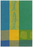 Waffle Weave 100% Cotton Trout Citrus Green Dishtowel 18" X 28" Set / 6