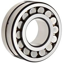 FAG E1 Series Spherical Roller Bearing, Double Row, Reinforced Roller Set, Straight Bore, Roller Guided Brass Cage, Normal Clearance, Metric