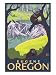 Beaver Family, Eugene, Oregon Giclee Poster Print by Lantern Press, 12x16