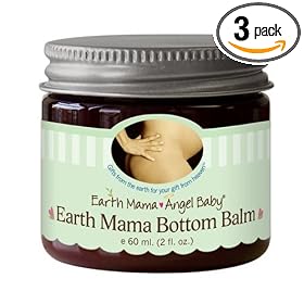 Earth Mama Angel Baby Earth Mama Bottom Balm, 2-Ounce Jars (Pack of 3)