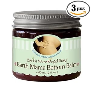Earth Mama Angel Baby Earth Mama Bottom Balm, 2-Ounce Jars (Pack of 3) by Earth Mama Angel Baby