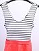 OMEYA.WANSHIDA.Women's Open Back Sleeveless Sexy Hollow Out Slim Fit Stripe Casual Cocktail Cute Mini Dress