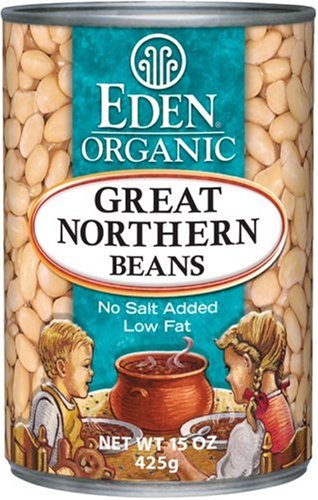 Eden Organic Canned Beans, Great Northern, 15-Ounce Cans (Pack of 12) by Eden Organic