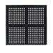 The Andersen Company 4403 Nitrile Rubber Comfort Flow Linkable End Mat with Holes, 39" Length x 37-1/8" Width x 0.562" Thick, Black (Box of 2)