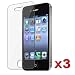 3-Packs Premium Reusable Lcd Screen Protector for Apple iPhone 4