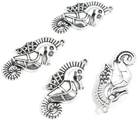 1810 Pieces Antique Silver Plated Tone Jewelry Making Charms Findings Wholesale Supplier Bulk Lots Pendant S9VJ4 Seahorse Sea Horse