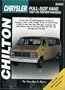 Chrysler Full-Size Vans, 1967-88 (Chilton's Total Car Care Repair Manuals)