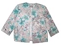 Alfred Dunner Love At First Sigh 3/4 Sleeve Open Front Floral Blazer