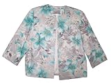 Alfred Dunner Love At First Sigh 3/4 Sleeve Open Front Floral Blazer