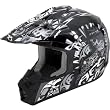 AFX Shade Adult FX-17 Motocross Motorcycle Helmet w/ Free B&F Heart Sticker Bundle - White