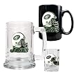 New York Jets 15oz Tankard, 15oz Ceramic Mug & 2oz Shot Glass Set - Helmet Logo NFL Football