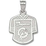 Miami Dolphins Sterling Silver 5/8" Jersey Pendant