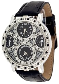 Blings Iced Out Dual Time Zone Watch Model 5547