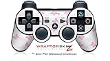 Sony PS3 Controller Skin Pastel Butterflies Pink on White